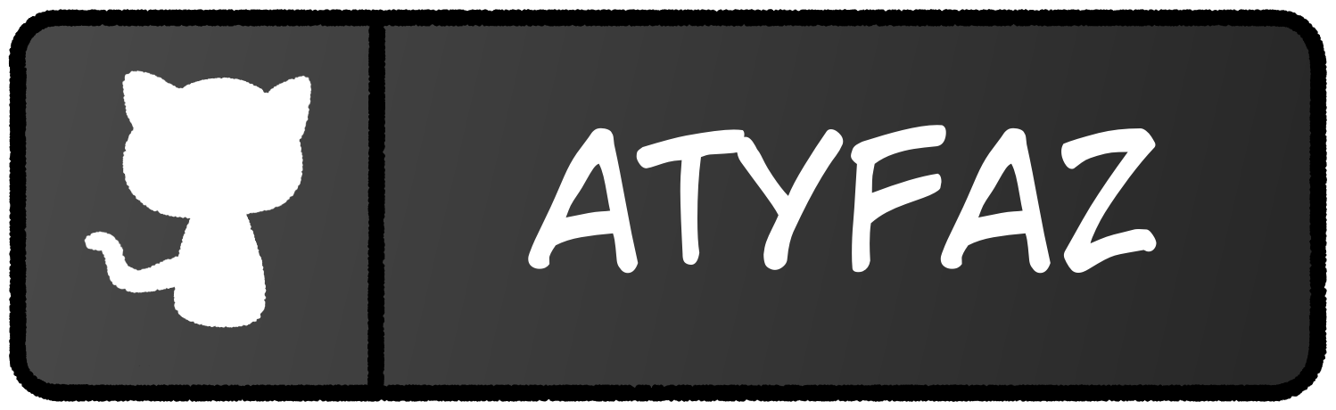 Github button with text 'atyfaz'